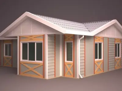 HOME house with roof 3D model