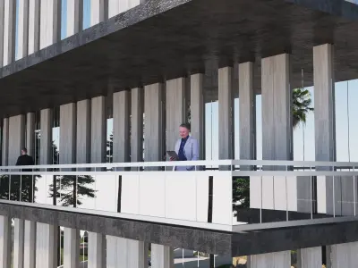 Exterior hotel 3d model 3D model