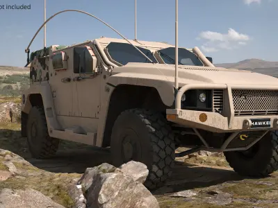  Thales Hawkei Military 4x4 Vehicle Rigged 
