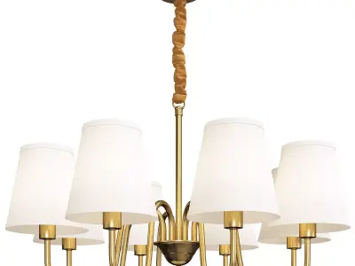 Cone Chandelier Light Fixture Low-poly 3D model