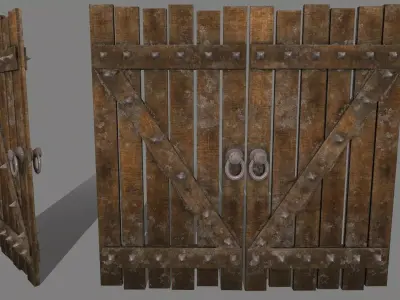 Medieval Door  Low-poly 3D model