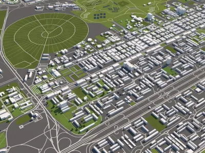 Brasilia Brazil 50x50km 3D model