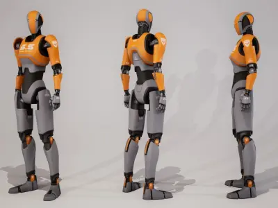 Robot 13 Low-poly 3D model
