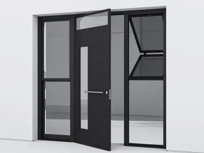 Aluminium door 268 3D model