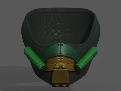 Gas mask respirator scifi futuristic 3d model  Low-poly 3D model 17