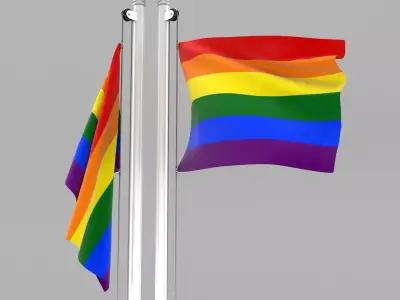 Pride Flag 3D model