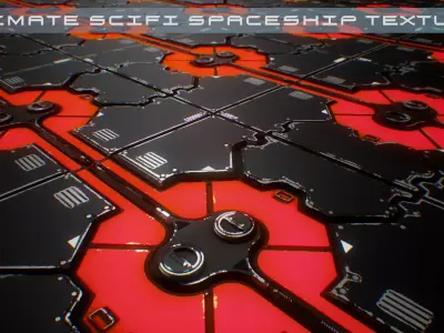 PBR Sci-Fi Spaceship Texture 23 Low-poly 3D model