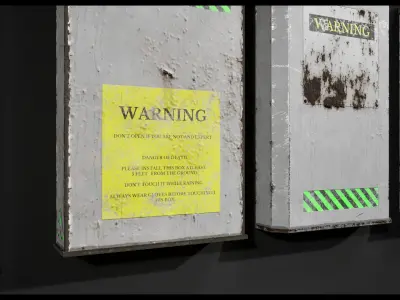 Post Apocalyptic Small Fuse Boxes Low-poly 3D model