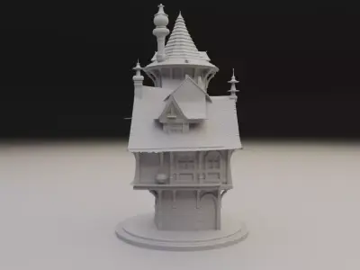 medieval house 3D print model