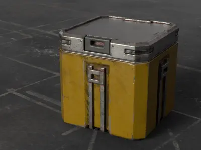 Container Box Sci-Fi Low-poly 3D model
