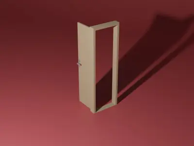 Room door 3D model purchase