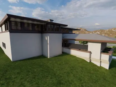 Casa Scene-villa-modern house 3D model 19