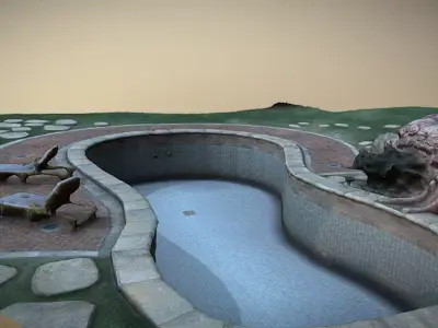 swimming pool  Low-poly 3D model