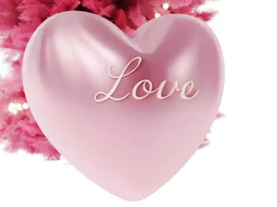 Weddings Valentines Day Romantic photo zone with arch 3D model