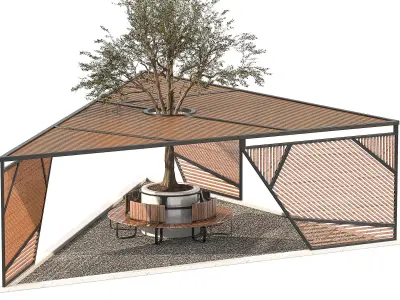Park Shade Structure 3D model