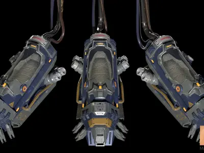 Sci-FI Creocapsule Low-poly 3D model