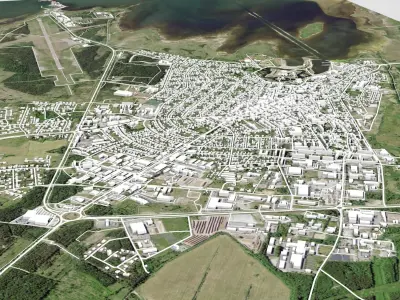 Cityscape Kuressaare Estonia 3D model