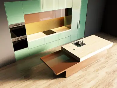 73-Kitchen1 glossy 7 3D model