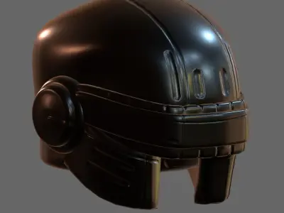 Gas mask helmet 3d model scifi Low-poly  3D model