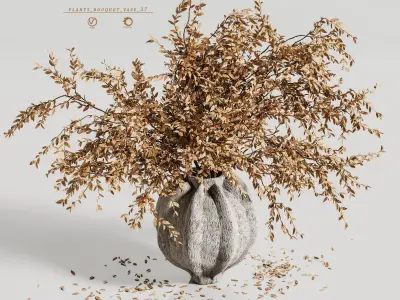 plants bouquet vase 37 3D model