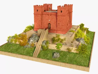 Red Tower Malta 3D model