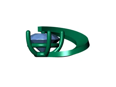 Solitaire Earring Stud Jewelry 3D print model