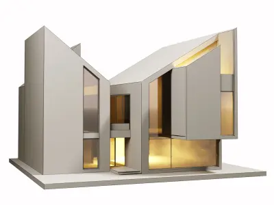 Model villa 08 Low-poly 3D model
