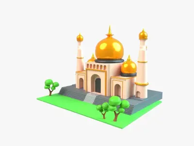 Mosque 3D Illustration 3D model