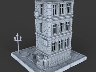 Old Town Architecture 3D print model