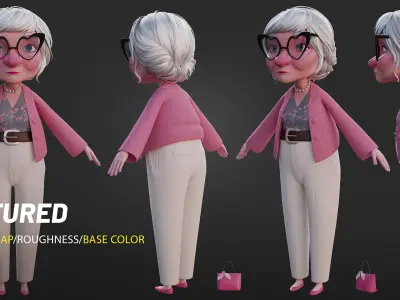 Grandma Stylized Character 3DModel
