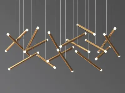 Dutti led chandelier 3D model purchase
