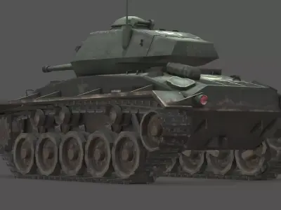  M24 Chaffee 3D Model Low-poly 3D model