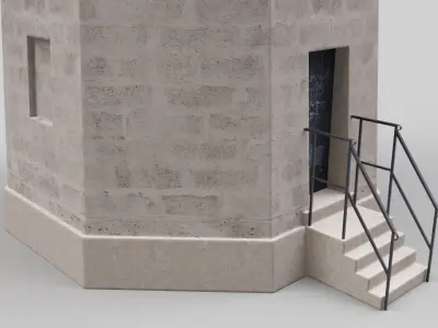 Five Mile Point Lighthouse Low-poly 3D model