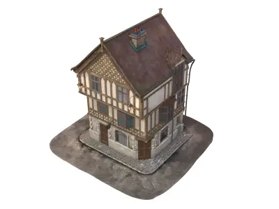 Medieval House 3D model 4