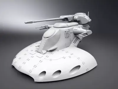 AAT Battle Tank Scale model 3D print model