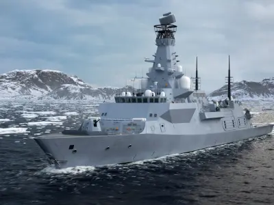  Type 26 ASW Frigate Canada Grey Rigged 