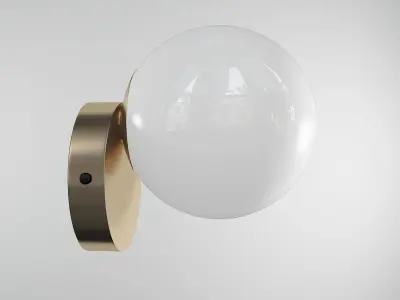 BRUME wall light with ball 3D model