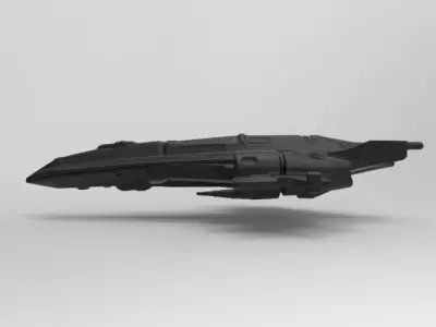 futuristic spaceship  3D print model