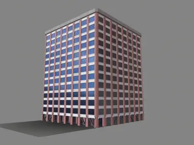 180 Howard Street Building San Francisco Low-poly 3D model