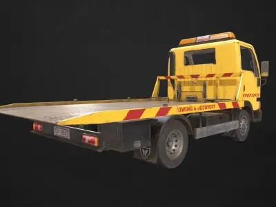 Light Truck Tow Low-poly 3D model