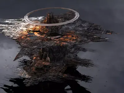 Cyberpunk Scorched earth city 1 3D model