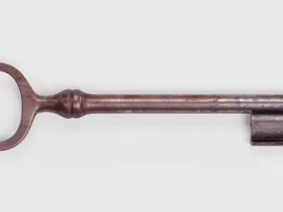 Key V2 - Rusty Hollow Barrel Skeleton Key 3D model