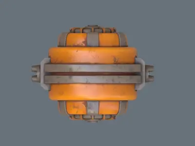 Stylized Cartoony Sci-fi Generator Low-poly 3D model