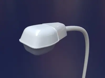 Street Light - lamppost with internal electrics and wiring Low-poly 3D model