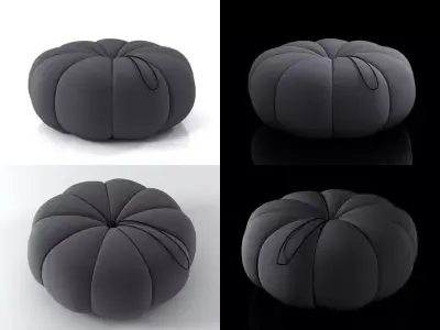 Zucca pumpkin ottoman Free 3D model