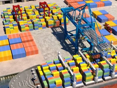 3D  Cargo Dockyard 3D model