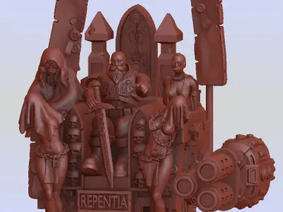 Inquisi K and His Party Throne 3D print model