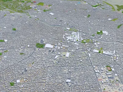 Tabriz city Iran Low-poly 3D model