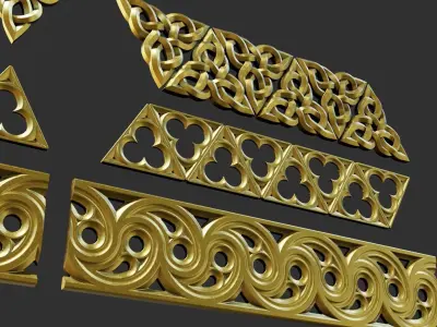  Gothic pattern architecture model 3D model