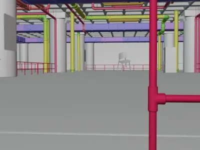 3d Dark Garage scene 3D model